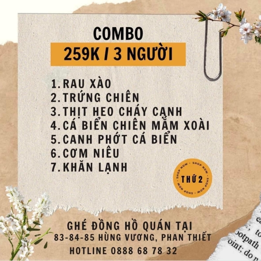 COMBO CƠM NIÊU THỨ 2